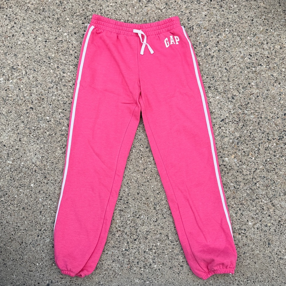 GapKids Pink Jogger Sweatpants Girls XXL Logo Athletic Lounge